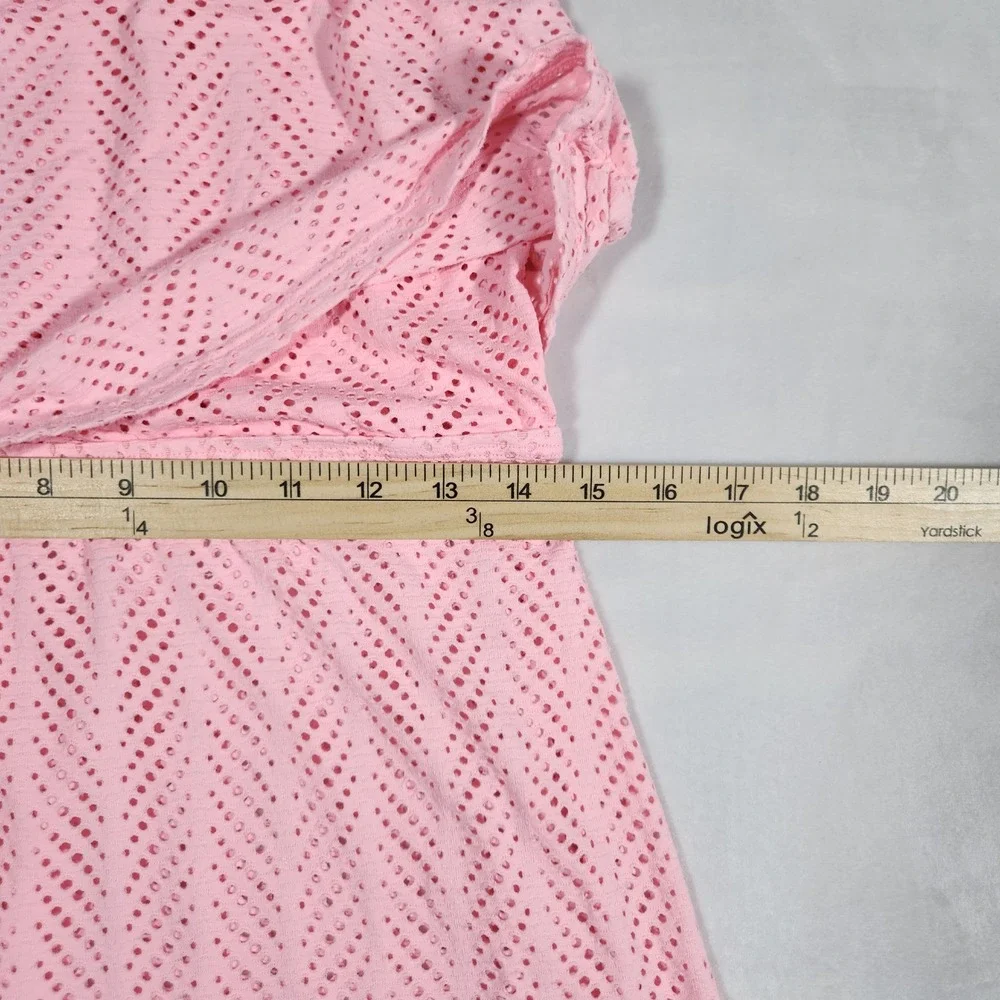 Hurley Girls XL Pink Crochet Eyelet Swim Cover Up Dress Beach Vacation Resort